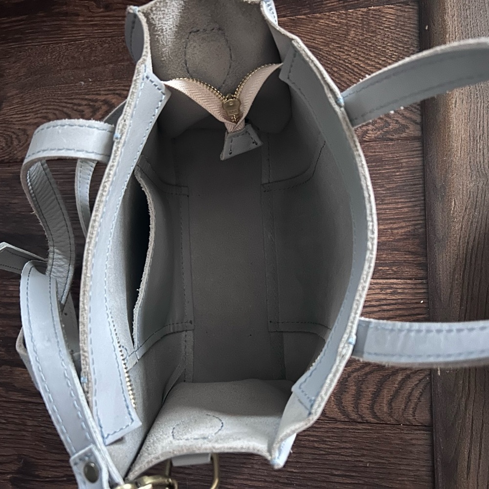 Portland Leather - Lola Formal Gray Crossbody Bag - Picture 4 of 4